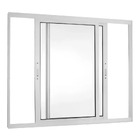 Janela De Alumínio Branco Vitro De Correr 2 Folhas Móveis Sem