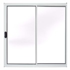 Janela De Alumínio Branco Vitro De Correr 2 Folhas Sem Grade