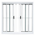 Janela De Alumínio Branco Vitro De Correr 4 Folhas Com Grade