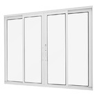 Janela De Alumínio Branco Vitro De Correr 4 Folhas Móveis Sem