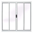 Janela De Alumínio Branco Vitro De Correr 4 Folhas Sem Grade