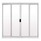 Janela De Alumínio Branco Vitro De Correr 4 Folhas Sem Grade