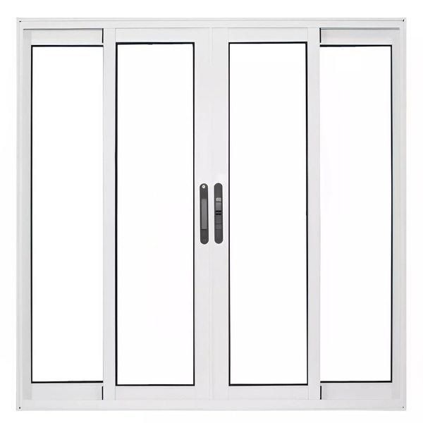 Janela De Alumínio Branco Vitro De Correr 4 Folhas Suprema Se
