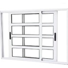 Janela De Alumínio Branco Vitro Travessa 2 Folhas Móveis 120