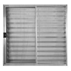 Janela De Alumínio Brilhante Veneziana De Correr 3 Folhas Sem