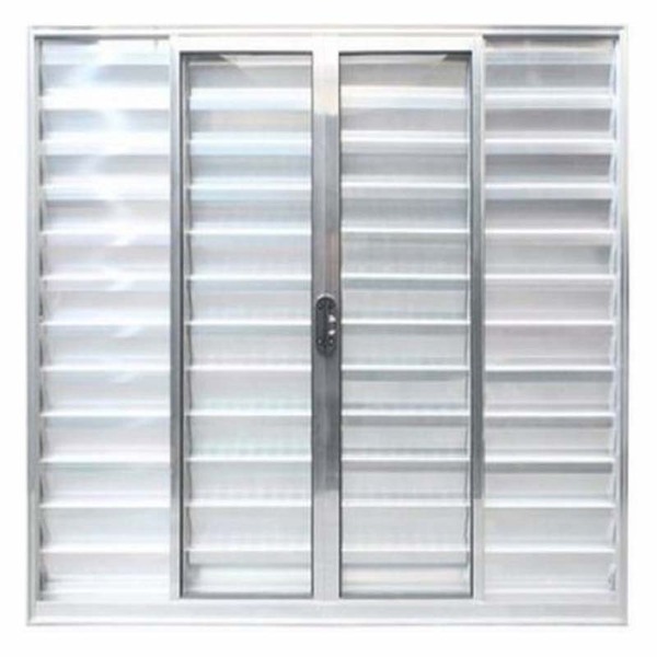 Janela De Alumínio Brilhante Veneziana De Correr 6 Folhas Sem