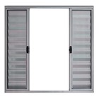 Janela De Alumínio Brilhante Veneziana De Correr 6 Folhas Sem