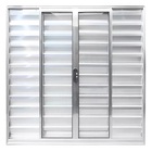 Janela De Alumínio Brilhante Veneziana De Correr 6 Folhas Sem