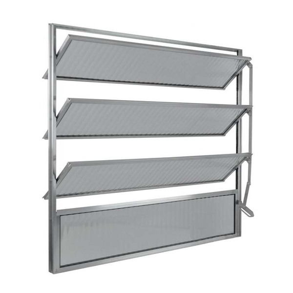 Janela De Alumínio Brilhante Vitro Basculante Hale Esquadrias