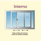 Janela De Alumínio C/persiana Blackout Tecido Branco 2fls Móv