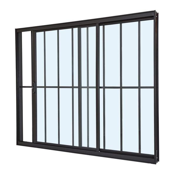 Janela De Alumínio Classic 02 Folhas Com Grade Preto - 120x120