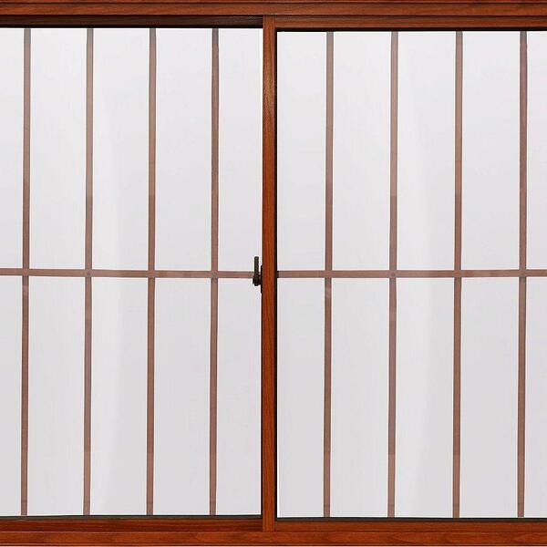 Janela De Alumínio Com Grade 02 Folhas Classic Madeiro - 100x