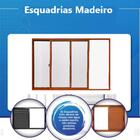 Janela De Alumínio Com Grade 02 Folhas Classic Madeiro - 120x