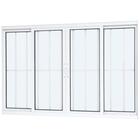 Janela De Alumínio Com Grade 04 Folhas Bco Master - 1,00x1,50m