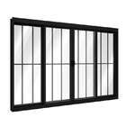Janela De Alumínio De Correr 100 X 120 X 8,5 Cm Preto 4 Folha