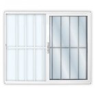 Janela De Alumínio De Correr 100x100cm 2 Folhas Com Grade E V