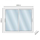 Janela De Alumínio De Correr 100x100cm 2 Folhas Com Vidro Lis