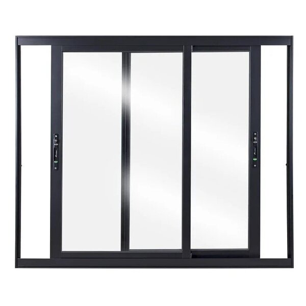 Janela De Aluminio De Correr 100x100cm 2 Folhas Com Vidro Lis