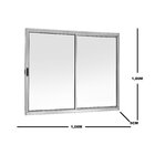 Janela De Alumínio De Correr 100x100cm 2 Folhas Direita Ecosu