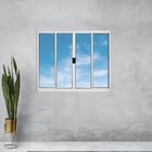 Janela De Alumínio De Correr 100x100cm 4 Folhas Sem Grade Plu