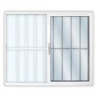 Janela De Alumínio De Correr 100x120cm 2 Folhas Com Grade E V