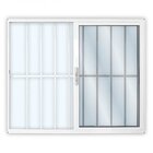 Janela De Alumínio De Correr 100x120cm 2 Folhas Com Grade E V