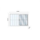 Janela De Alumínio De Correr 100x120cm 2 Folhas Com Grade E V