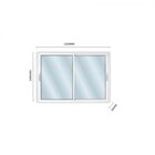 Janela De Alumínio De Correr 100x120cm 2 Folhas Com Vidro Min