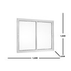 Janela De Alumínio De Correr 100x120cm 2 Folhas Dupla Topsul