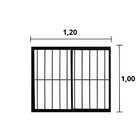Janela De Alumínio De Correr 100x120cm 2 Folhas Grade Hale Es