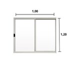 Janela De Alumínio De Correr 100x120cm 2 Folhas Hale Esquadri