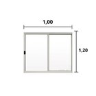 Janela De Alumínio De Correr 100x120cm 2 Folhas Hale Esquadri