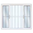 Janela De Alumínio De Correr 100x120cm 4 Folhas 2 Fixas Com G