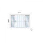 Janela De Alumínio De Correr 100x120cm 4 Folhas 2 Fixas Com G