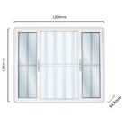 Janela De Alumínio De Correr 100x120cm 4 Folhas 2 Fixas Com G