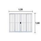 Janela De Alumínio De Correr 100x120cm 4 Folhas Grade Hale Es