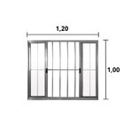 Janela De Alumínio De Correr 100x120cm 4 Folhas Grade Hale Es