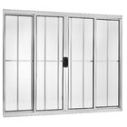 Janela De Alumínio De Correr 100x120cm Com Grade 4 Folhas Cen