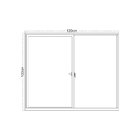 Janela De Alumínio De Correr 100x120cm Vidro Liso Linha Soft