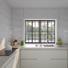 Janela De Alumínio De Correr 100x120x8cm 4 Folhas Vidro Liso