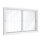 Janela De Alumínio De Correr 100x150cm 2 Folhas Com Grade Luc