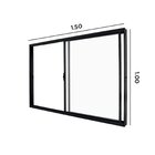 Janela De Alumínio De Correr 100x150cm 2 Folhas Vidro Liso C.