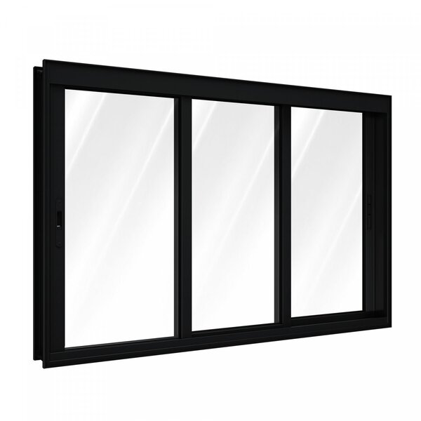 Janela De Alumínio De Correr 100x150cm 3 Folhas Lucasa Alumín