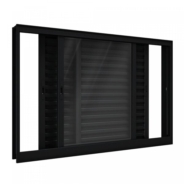 Janela De Alumínio De Correr 100x150cm 3 Folhas Lucasa Alumín