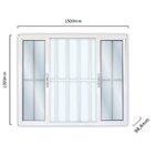 Janela De Alumínio De Correr 100x150cm 4 Folhas 2 Fixas Com G