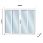 Janela De Alumínio De Correr 100x150cm 4 Folhas 2 Fixas Com V