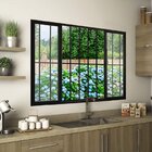 Janela De Alumínio De Correr 100x150cm 4 Folhas Grade Hale Es