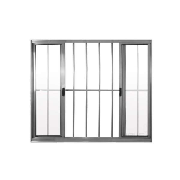Janela De Alumínio De Correr 100x150cm 4 Folhas Grade Hale Es