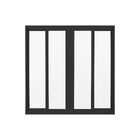 Janela De Aluminio De Correr 100x150cm 4 Folhas Soft Preto
