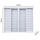 Janela De Alumínio De Correr 100x150cm 6 Folhas Com Vidro Lis
